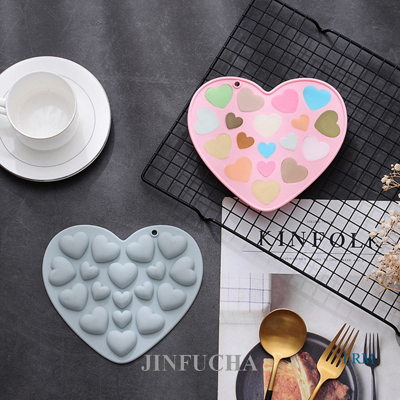 金富茶軟矽膠模具模具愛心模具模具10槽冰模具餅乾巧克力糖果模具烘焙模具