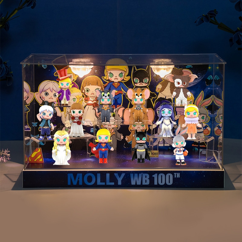 POPMART泡泡瑪特 MOLLY × 華納100系列週年手辦盲盒展示場景盒