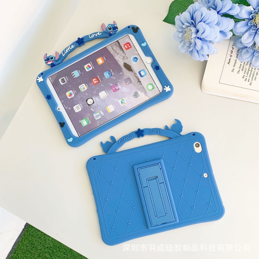 SAMSUNG 可愛的 Stitch 卡通矽膠平板電腦保護套適用於 ipad 2 3 4 5 6 7 8 mini ai