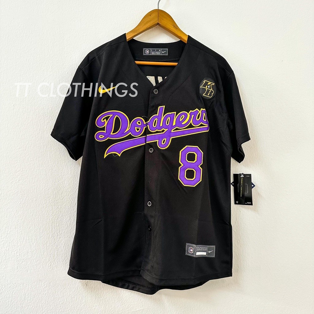 [我的現貨]科比布萊恩特 #8 #24 黑色洛杉磯道奇隊 MLB 棒球 x NBA 球衣 T 恤衫特別版