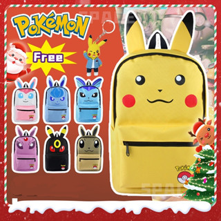 Pokemon背包卡通動漫學校學生Pikachu書包精靈球旅行包電腦包男孩女孩兒童背包