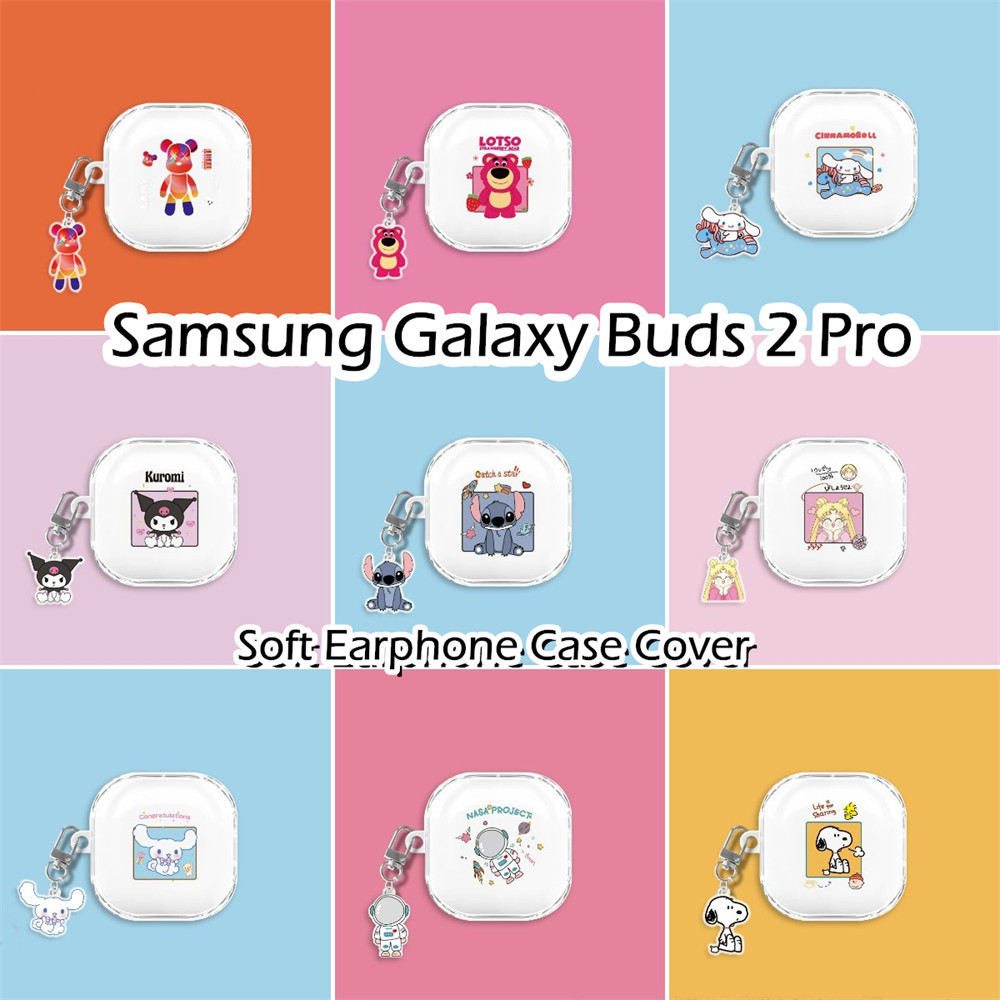 SAMSUNG [imamura] 適用於三星 Galaxy Buds 2 Pro 手機殼卡通清新風格軟矽膠耳機殼外殼保