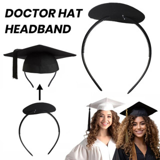 (FR) 醫生帽架可安全您的畢業帽彈性防滑輕便可重複使用的畢業帽頭帶帽子支撐帽固定器