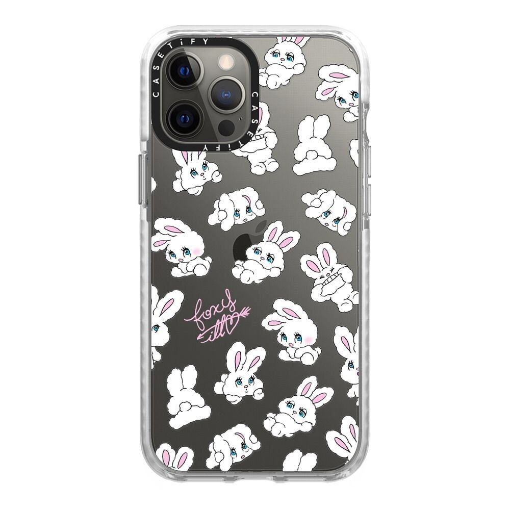 CASETiFY 保護殼 iPhone 12/12 Mini/12 Pro/12 Pro Max 可愛白兔 Bunnies by foxy illustrations