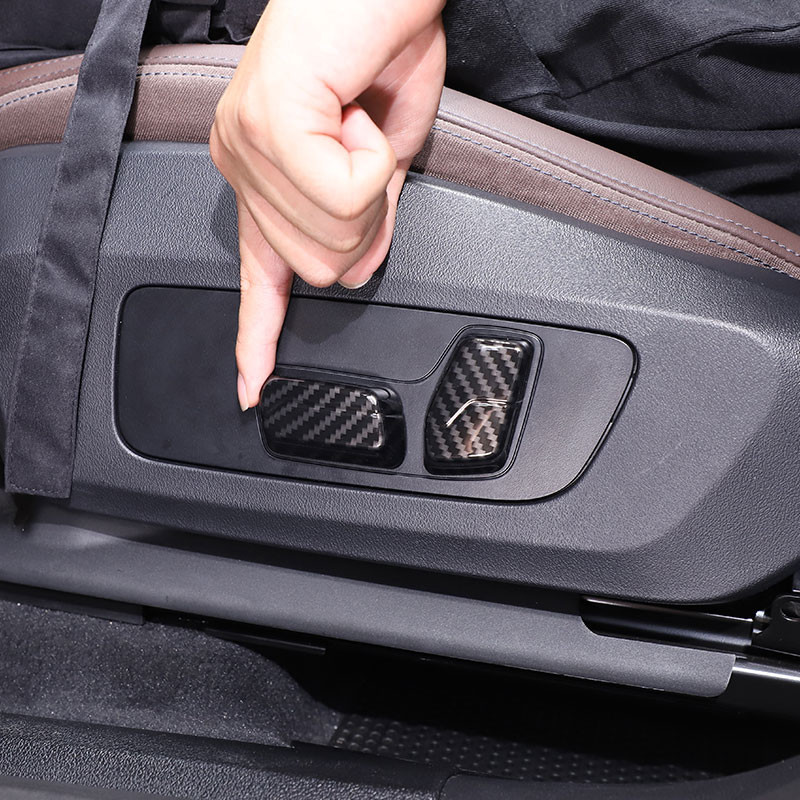 適用於 BMW X1 U11 2023-24 適用於 5 系 G60 2024 ABS 碳纖維汽車座椅調節按鈕蓋裝飾貼紙
