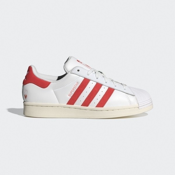 Adidas Superstar W IG5958 女 休閒鞋 運動 經典 三葉草 貝殼頭 情人節 愛心 白紅