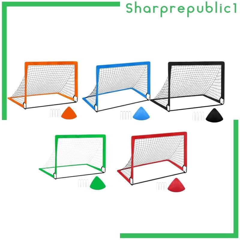 [Sharprepublic1] 兒童足球門足球球門網練習網玻璃纖維桿足球球門公園遊樂場戶外遊戲