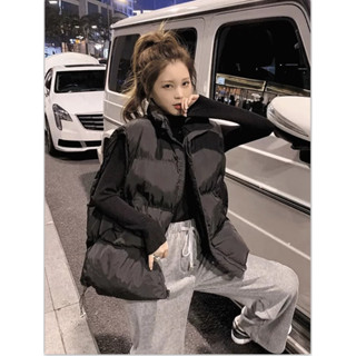 粉色立領羽絨馬甲棉服外套小個子冬季短款外穿坎肩背心馬夾棉襖 韓國背心 連帽背心 羽絨棉背心 馬甲背心 保暖背心 四季沐歌