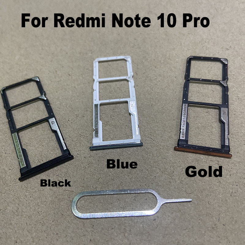 XIAOMI 適用於小米 Redmi Note 10 Pro Sim 卡托盤插槽支架插座適配器連接器維修零件更換