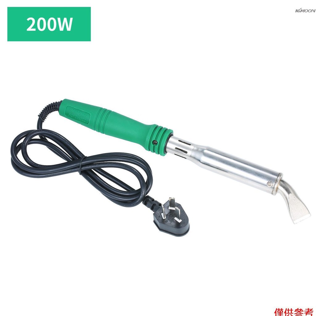 便捷外熱式膠柄電烙鐵 彎頭大功率恆溫焊接工具 綠色 澳規 200W