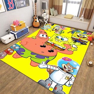 Spongebob SquarePants 卡通兒童可愛印花地毯客廳沙發區大號防滑墊兒童臥室趣味印花海綿寶寶地毯 2