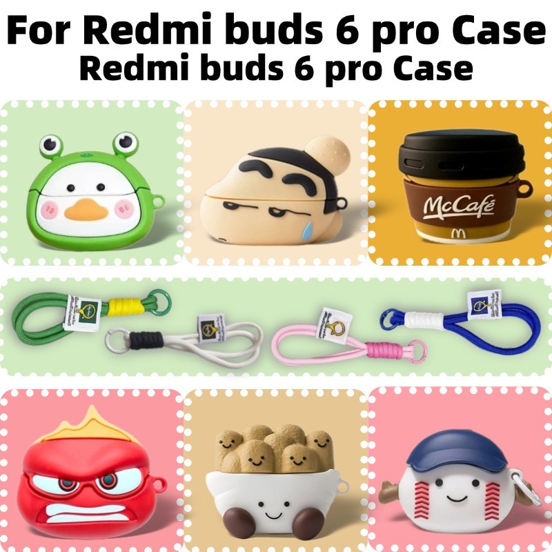 XIAOMI REDMI 適用於小米紅米 Buds 6 Pro 防震耳機套小米紅米 Buds 6 Pro 防震矽膠套