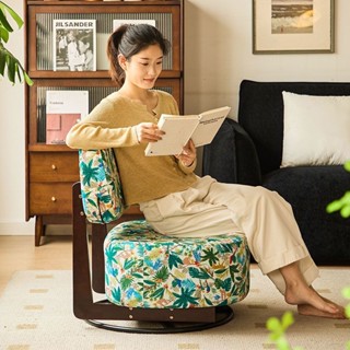居家優選 家裝好物 冬季家用單人沙發椅休閒椅陽臺懶人沙發臥室簡約沙發客廳實木椅子 椅子 搖椅 凳子 換鞋凳 韻慧