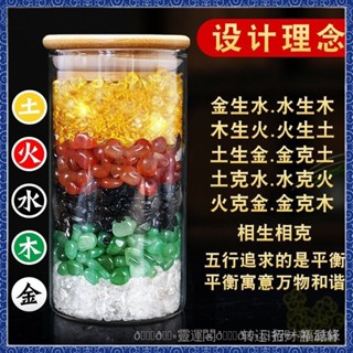 🙏🏻紫南宮過爐 開光🔥四月初更新-天然五色水晶石五行水晶風水聚財消磁石碎石彩鎮宅招財金木水火土