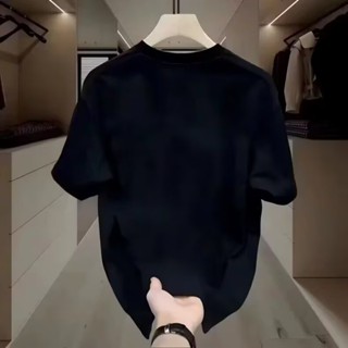 【HOT 本舖】男裝 夏季純棉T恤男ins寬鬆韓式寬鬆短袖痞帥男裝上衣2025新款休閒半袖