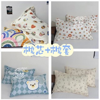 🌱臺灣暢銷🌱枕頭 水洗枕 傢用 學生宿捨專用 單人 可水洗枕頭ins可愛卡通少女心清新簡約單人學生宿捨成人傢用枕套