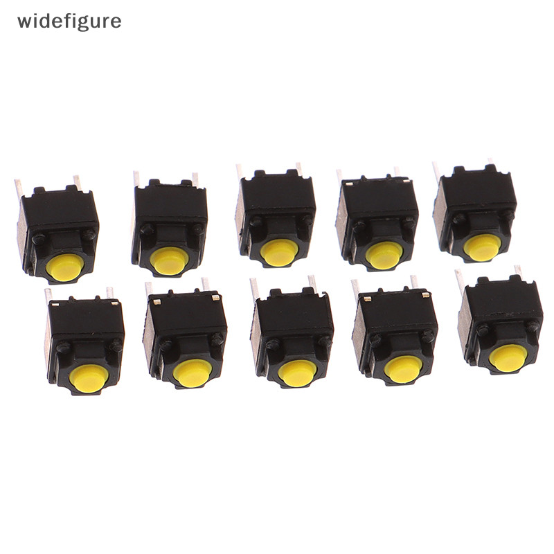 Widefigure 10 個靜音按鈕 6*6*7.3mm 靜音開關微型鼠標按鈕開關全新