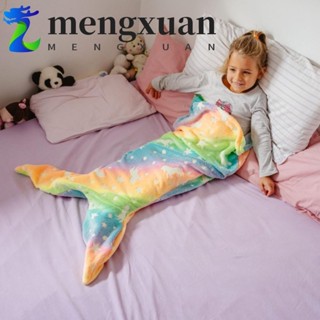 MENGXUAN美人魚睡袋,法蘭絨軟彩虹美人魚毛毯,創意通用舒適好看美人魚尾巴毯首頁