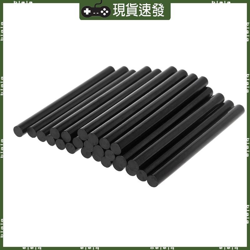 Blala 25 件裝熱熔膠棒黑色粘合劑,用於 DIY 工藝品玩具維修工具