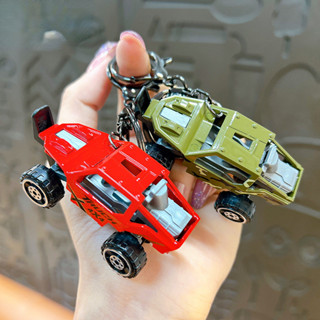 創意合金回力輪越野車鑰匙扣 卡通解壓玩具鑰匙扣 汽車鑰匙吊飾 書包吊飾 節日小禮品
