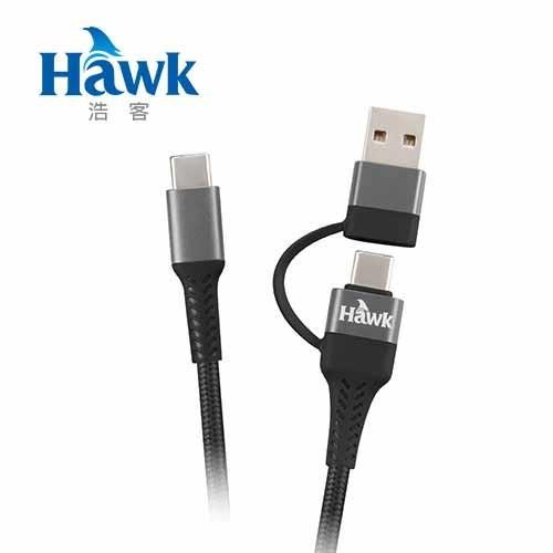 Hawk Type-C二合一充電傳輸線(2M) 黑原價229(省50)