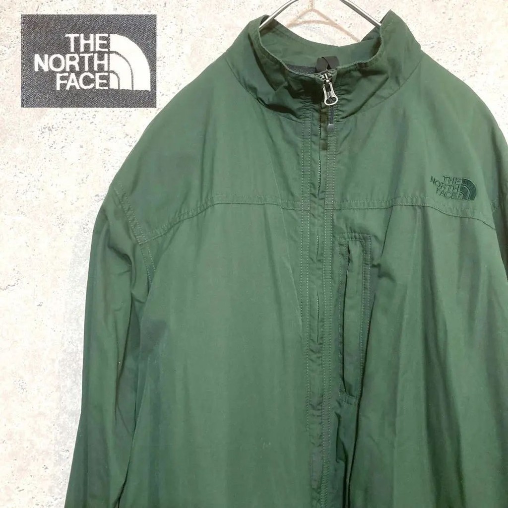 THE NORTH FACE 北面 夾克外套 綠色 尼龍 日本直送 二手