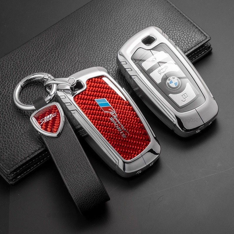 BMW 全新碳纖維風格汽車遙控鑰匙盒蓋外殼遙控鑰匙適用於寶馬 X3 X5 X6 F30 F34 F10 F20 G20
