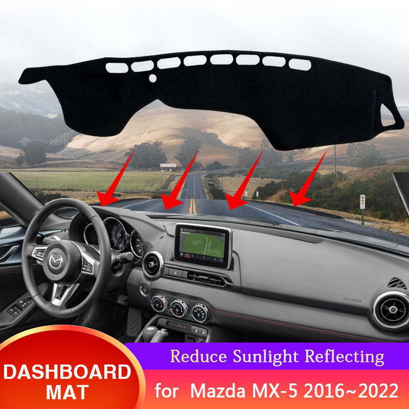 Mazda MX-5 MX5 ND 2016~2022 汽車儀表板儀表板罩保護性防曬地毯墊汽車內飾配件