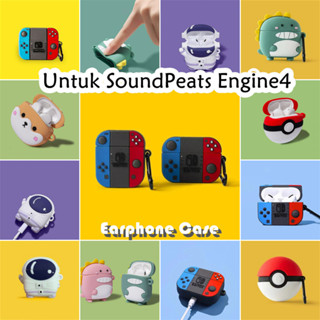 適用於 SoundPeats Engine4 保護套可愛卡通煤球軟矽膠耳機保護套 NO.3