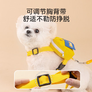 大容量外出揹包狗狗胸背多功能超輕牽引繩 小型犬泰迪貓咪外出用品簡約可愛時尚寵物胸背帶可調節