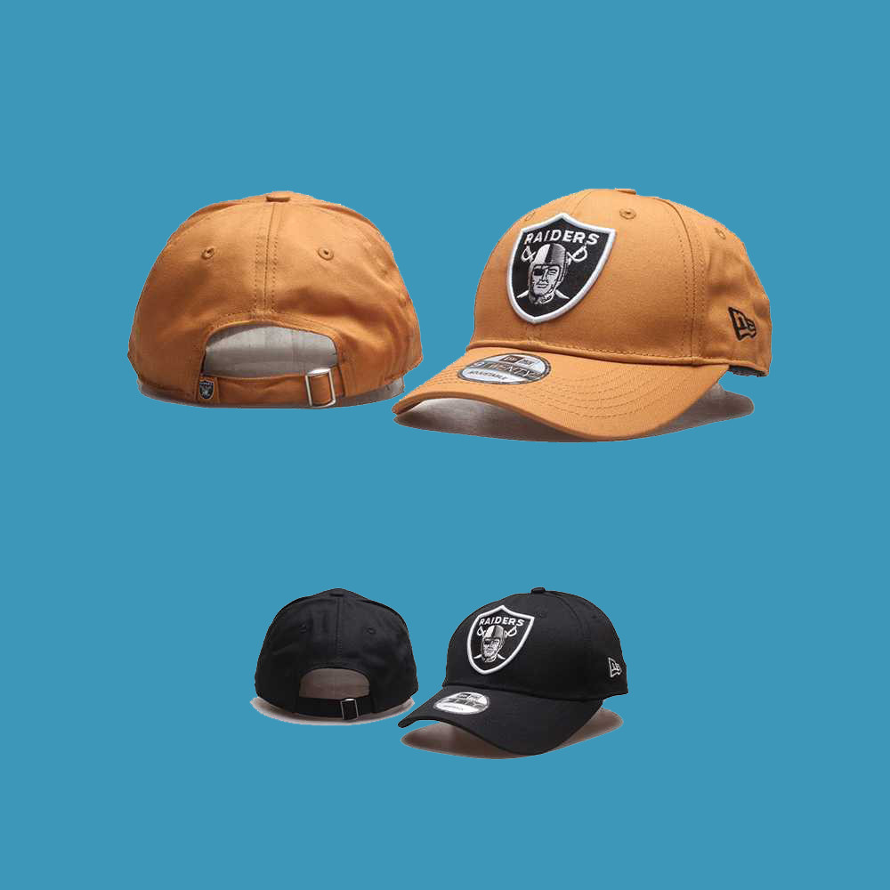 NFL 橄欖球調整帽 拉斯維加斯突襲者 Las Vegas Raiders 彎簷 老帽 男女通用 可調整 嘻哈帽 運動帽