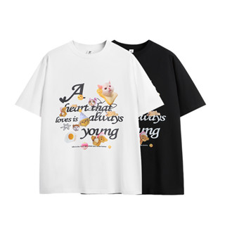 [INF]男裝春夏新品趣味卡通印花街頭寬鬆短袖T恤