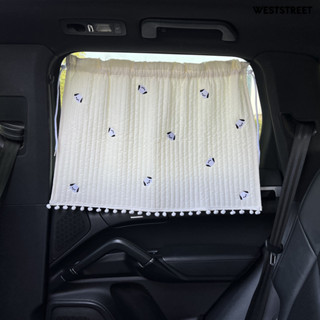 [滿額免運]AMZ 汽車遮陽簾刺繡卡通車用防晒隔熱遮光簾可愛吸盤式汽車窗簾遮陽擋