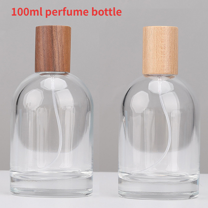 100ml圓形透明香水噴霧瓶加厚玻璃瓶細霧可再填充旅行