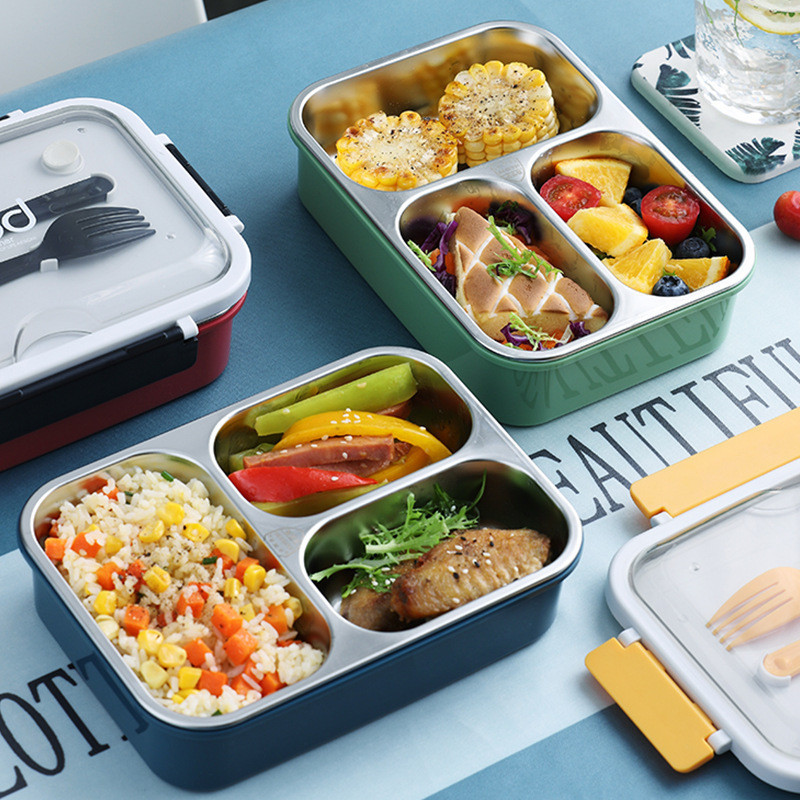 級不鏽鋼飯盒lunch box便當盒網紅注水保溫午餐盒大學生精緻
