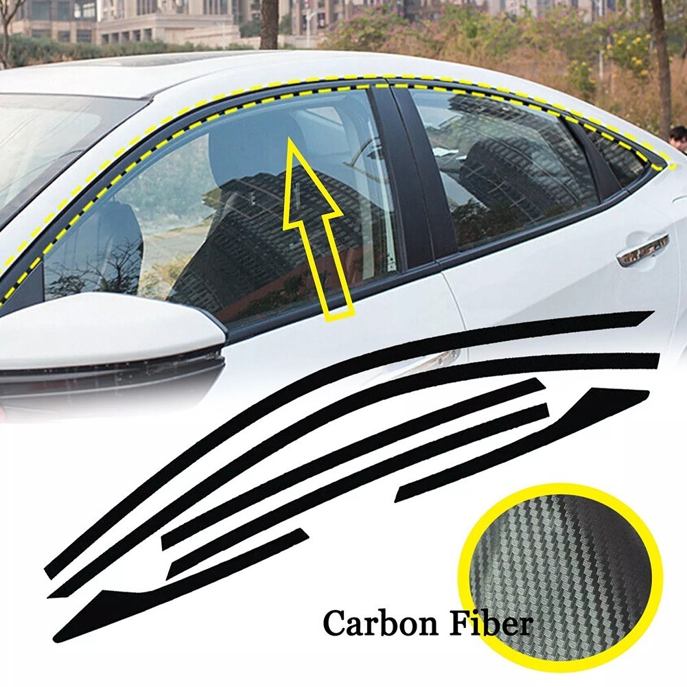 HONDA ✿車外✿ 本田思域轎車 16-20 碳纖維窗飾鍍鉻刪除遮光