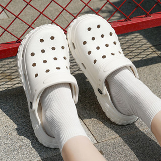 夏季男士新款涼鞋休閒外穿鏤空防滑透氣包頭涼拖鞋女生
