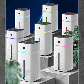1L新款小型桌麵靜音七彩夜燈USB加濕器家用臥室usb補水儀保濕