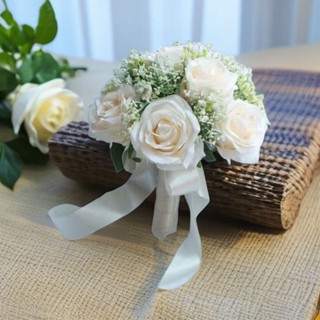 特價 手捧花新娘韓式婚禮結婚領證模擬花束森系婚紗攝影拍照道具手捧花玫瑰花束 香皂花 仿真花 生日禮物 情人節 交換禮物