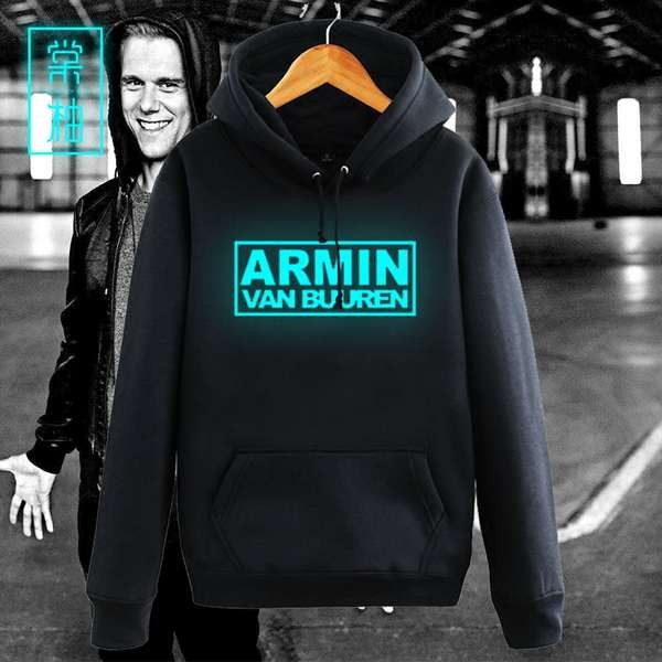 情侶外套 情侶裝 情侶衣服 Armin van Buuren電音EDM刷毛連帽情侶大學T外套夜光休閒時尚衣服