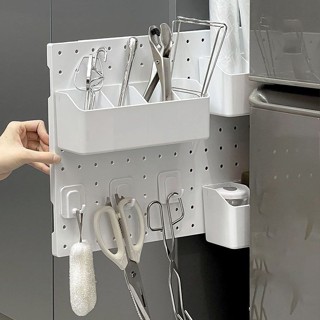 廚房置物架 廚房收納 水糟內門置物架 多功能置物架 廚房洞洞板置物架櫥櫃門後滑軌抽拉收納架夾縫收納水槽下整理神器