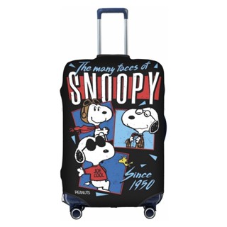史努比旅行行李套搞笑卡通手提箱保護套適合 18-32 英寸行李箱