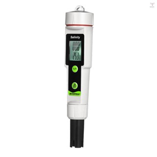 鹽度計防水鹽度測試筆 2 合 1 鹽度和溫度計便攜式鹽度計鹽度計筆式鹽度計 0~199.9ppt 範圍 -50~70°C