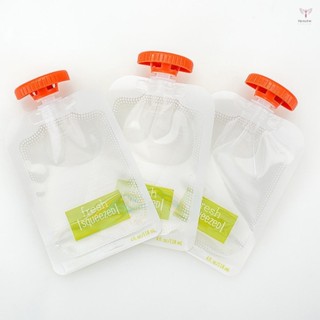 可再填充的嬰兒食品袋自製嬰兒食品儲存容器嬰兒和幼兒果泥袋冷凍安全不含 BPA