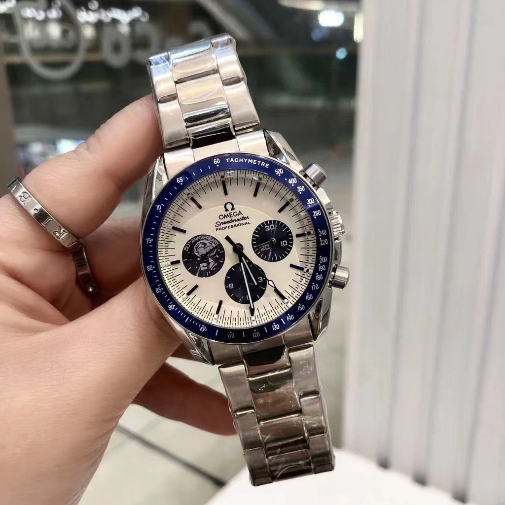 史努比-錶帶鋼錶帶手錶新石英錶手錶手錶手錶手錶非機械手錶男性手錶OMEGA