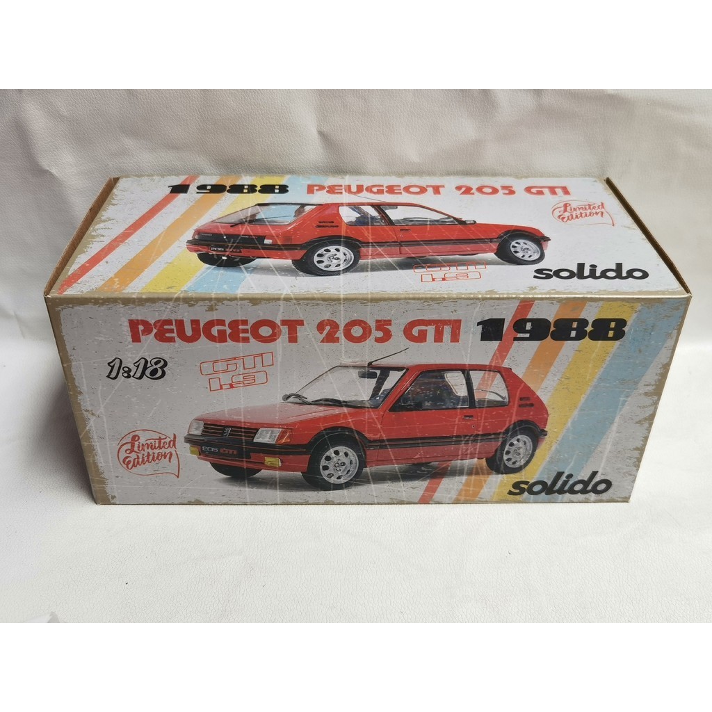 SOLIDO 1/18 Peugeot 205 GTI 該模型僅剩一個，如果需要請儘快下單，有問題聯繫客服