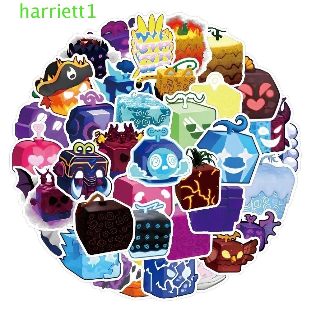 HARRIETT54pcsBlox水果裝飾貼紙,紙張Blox水果Blox水果貼紙,Roblox遊戲