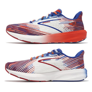 Brooks 慢跑鞋 Launch 10 男鞋 白 紅藍 發射系列 奔跑美國限定款 [ACS] 1104091D154