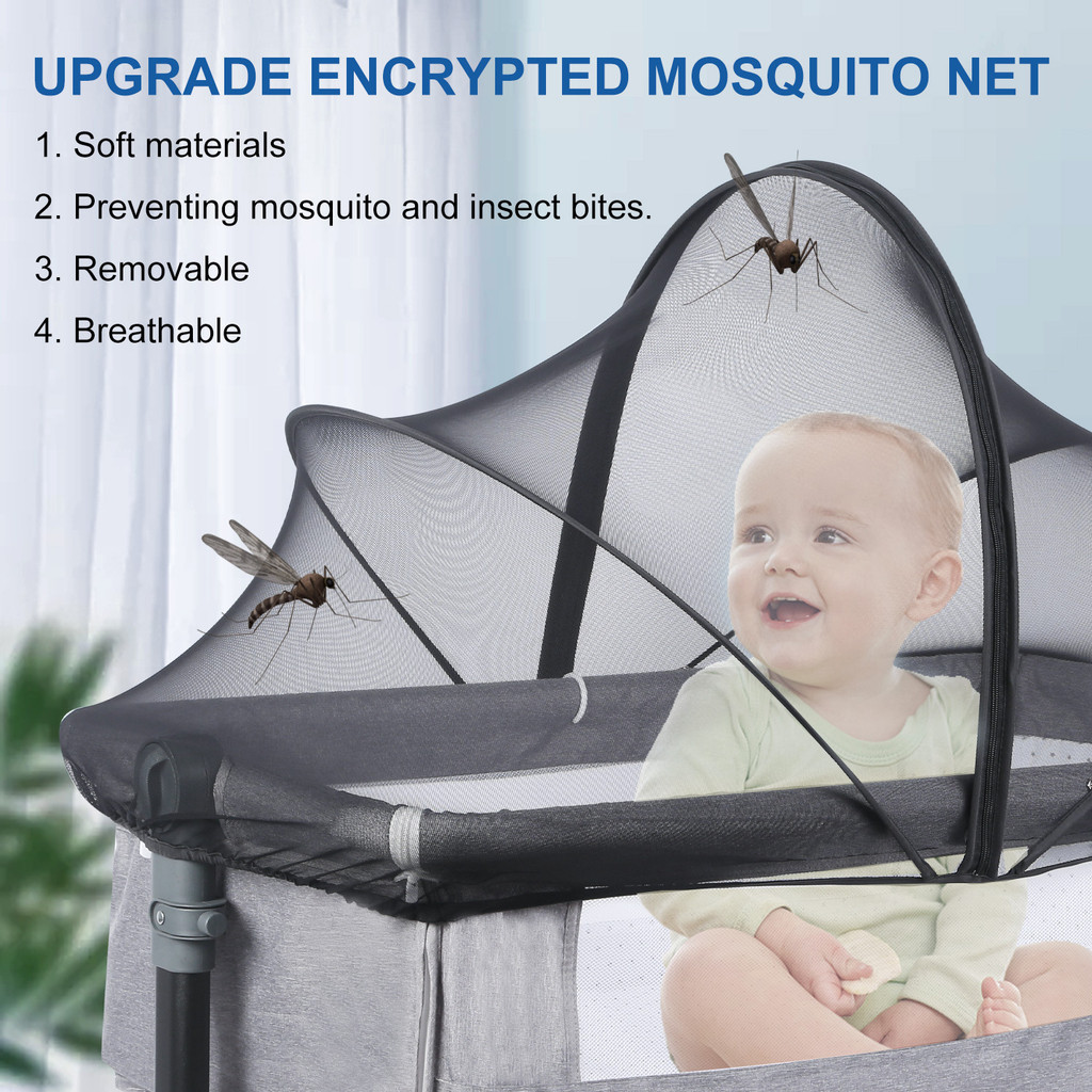 嬰兒床蚊帳蒙古包全罩式通用兒童床拼接寶寶免安裝可摺疊防摔男孩