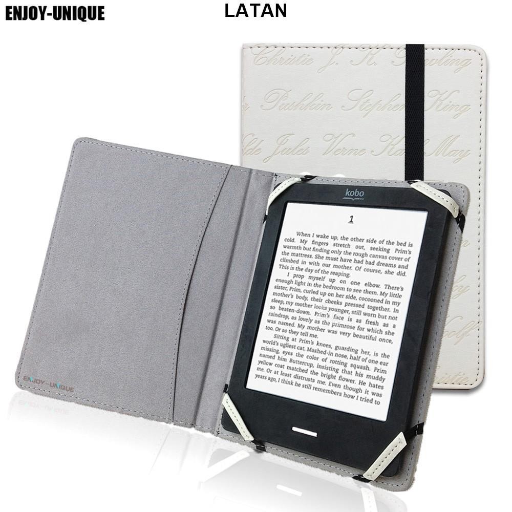 LATAN-用於 Readmoo Mooink 6 英寸電子閱讀器保護套袋的印刷 Pu 皮套保護套